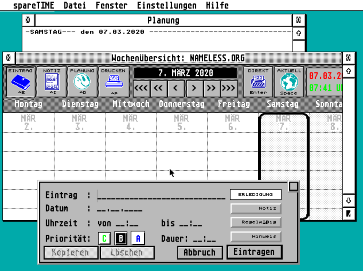 spareTIME 1.02 screenshot